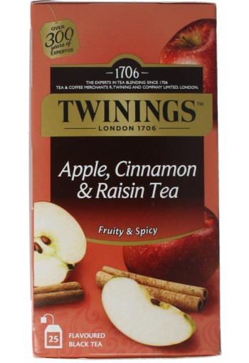 Twinings Apple cinnamon raisin (25 Zakjes)