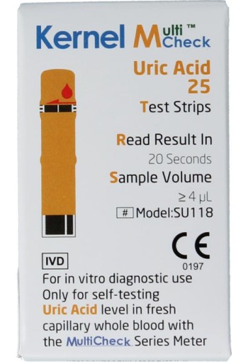 Testjezelf.nu Multicheck urinezuur teststrip (25 Stuks)