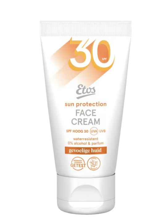 Etos Zonnebrand Gezicht SPF30 Gevoelige Huid 50 ML