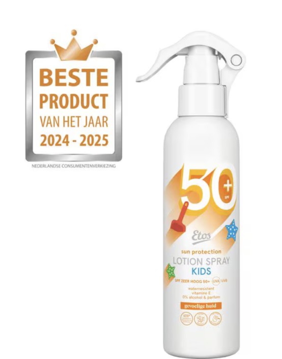 Etos Kids Zonnebrand Spray SPF 50+ Gevoelige Huid 200 ML