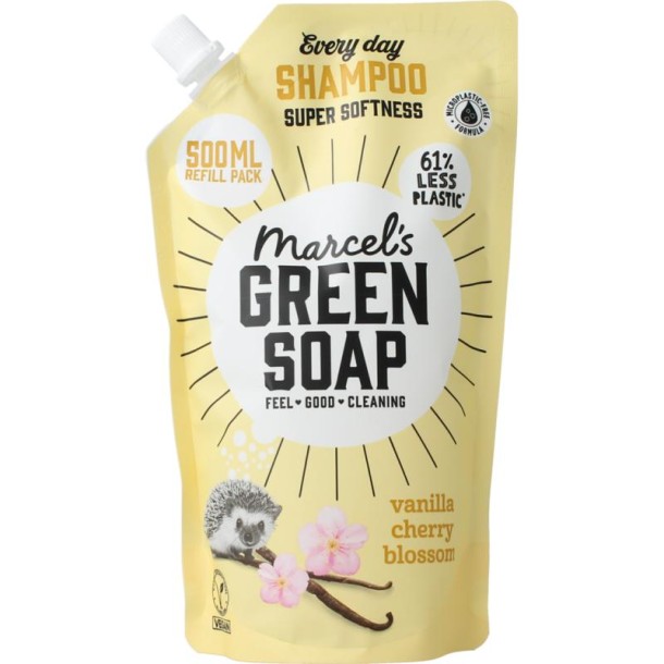 Marcel's GR Soap Shampoo vanille & kersenbloesem navulling (500 Milliliter)