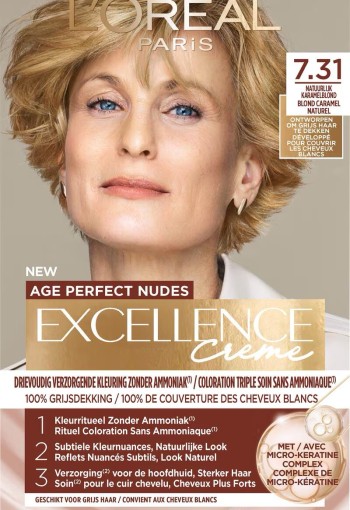 L'Oréal Paris Excellence Crème Age Perfect Nudes 7.31 Karamelblond