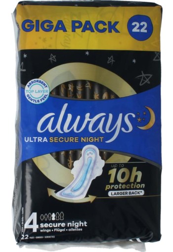 Always Ultra pads secure night giga pack (22 Stuks)
