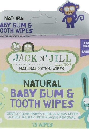 Jack n Jill Natural baby gum & tooth wipes (25 Stuks)