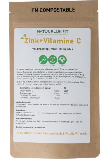 Natuurlijk.fit Vitamine C + zink (60 Capsules)