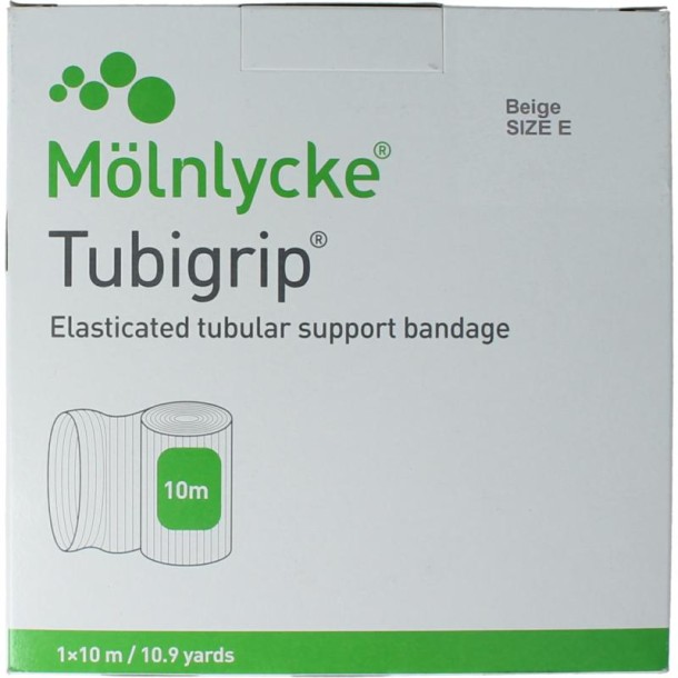 Tubigrip Elastisch buisverband E 10m x 8,75cm huidkleur (1 Stuks)