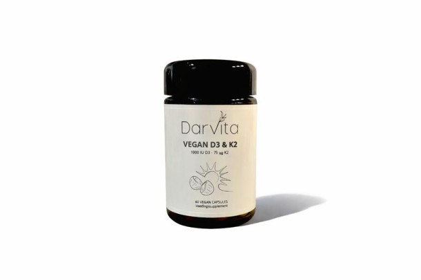 Darvita D3 & K2 1000 IU MCT-poeder (kokos) (60 Vegetarische capsules)