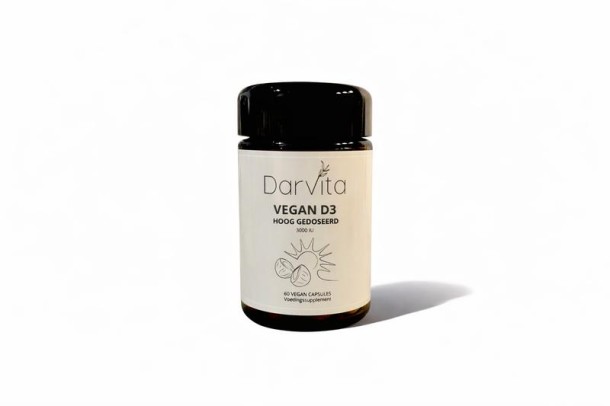 Darvita D3 3000 IU MCT-poeder (kokos) (60 Vegetarische capsules)