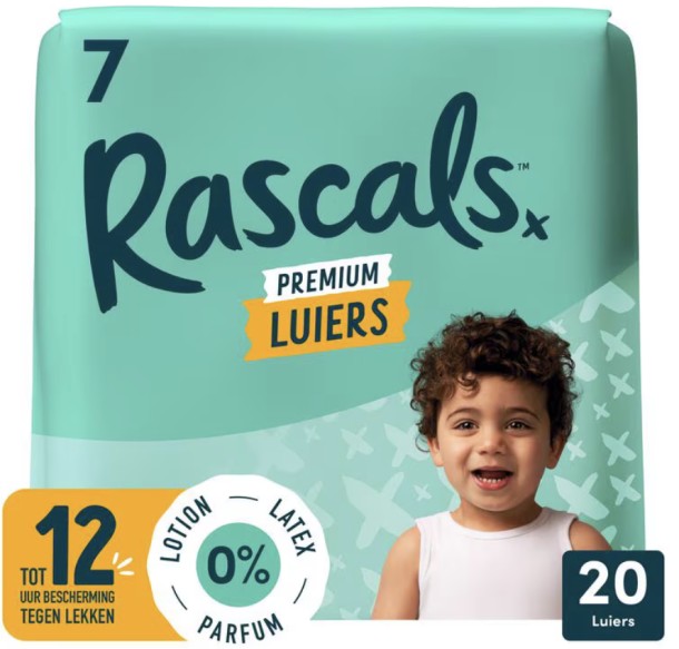 Rascals Premium Luiers Maat 7 17+ KG 20 stuks