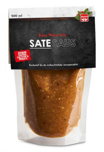 Degens Satesaus pindavrij lactosevrij glutenvrij (200 Milliliter)