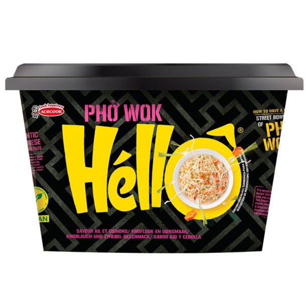 Hello Pho Instant pho wok knoflook en ui glutenvrij (76 Gram)