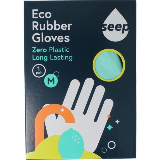 Seep Handschoen fairtrade rubber composteerbaar mt M (1 paar)