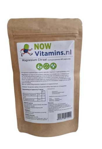 Nowvitamins.nl Magnesium citraat (60 Capsules)