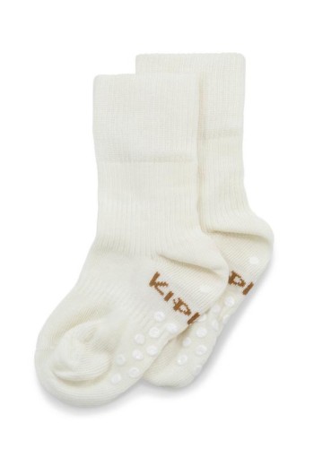 Kipkep Blijf baby sokken antislip 18-24 mnd offwhite/wit (1 Paar)
