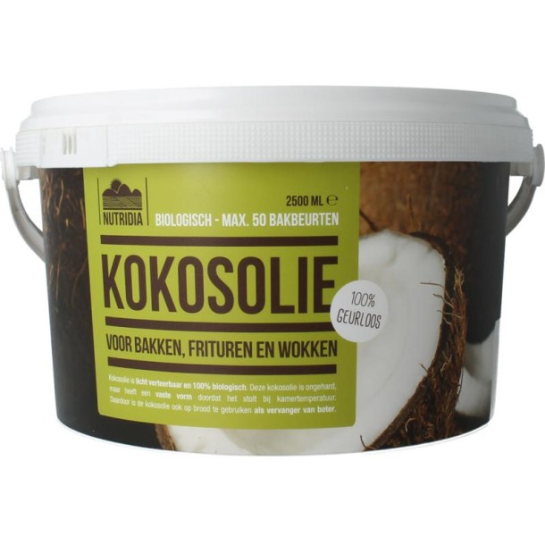Nutribel Kokosolie geurloos bio (2500 Milliliter)