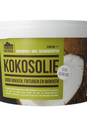 Nutribel Kokosolie geurloos bio (2500 Milliliter)