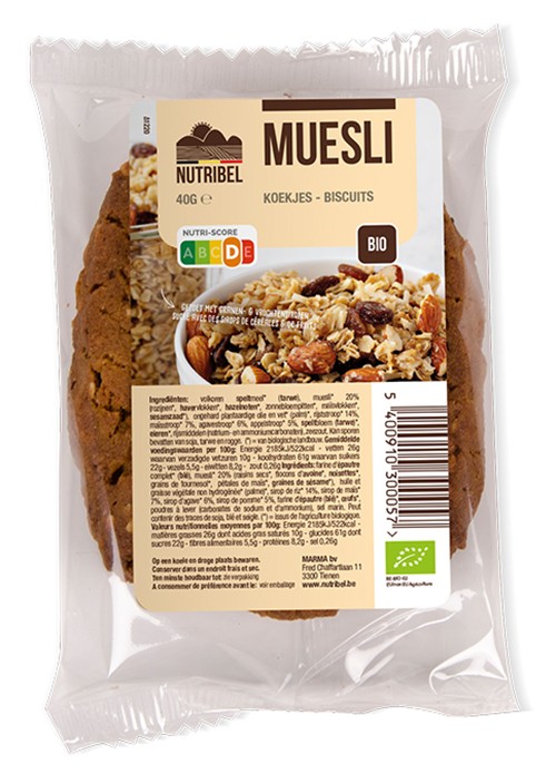 Nutribel Spel mueslikoek bio (40 Gram)