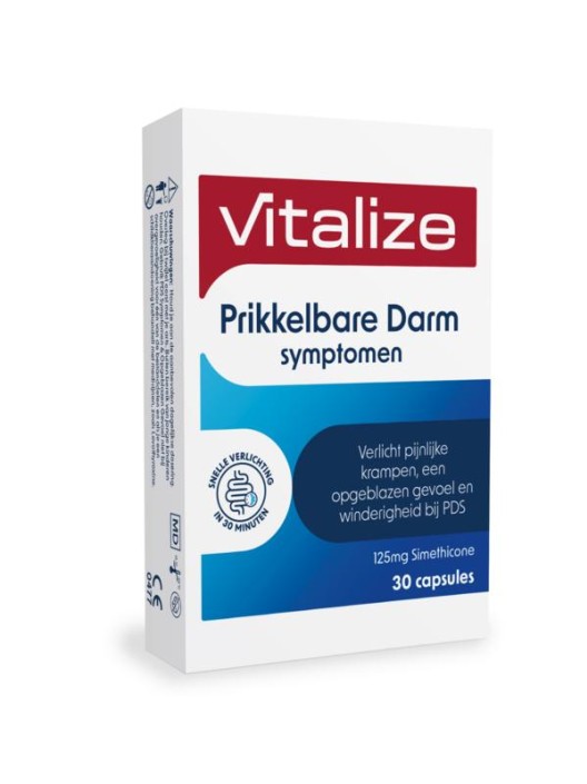 Vitalize Prikkelbare darm symptomen wind & opgeblazen gevoe (30 Capsules)