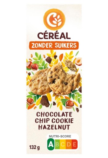 Cereal Chocolate chip cookies hazelnut zonder suikers (130 Gram)