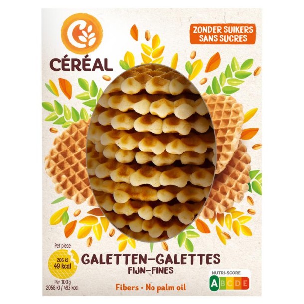 Cereal Galetten fijn zonder suikers (150 Gram)