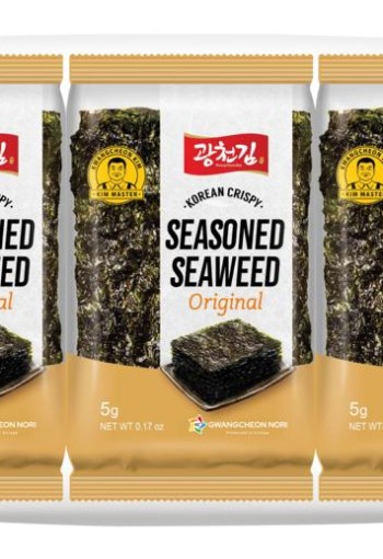 KC Nori Zeewier snack original 3x5 gram (15 Gram)