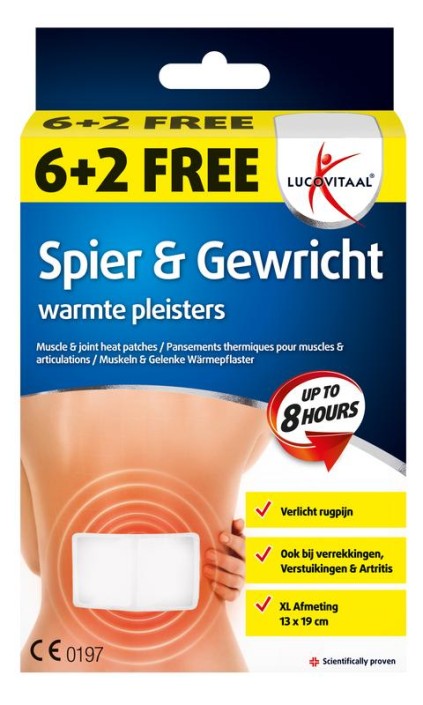 Lucovitaal Spier en gewricht warmte pleisters (8 Stuks)