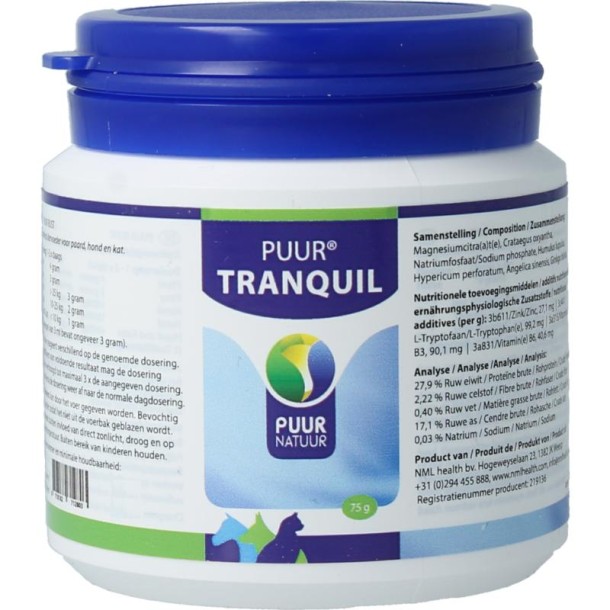 Puur Tranquil hond en kat (75 Gram)