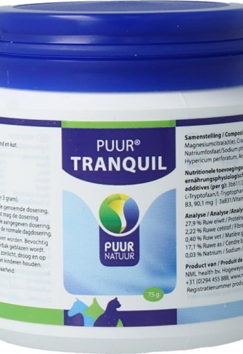 Puur Tranquil hond en kat (75 Gram)