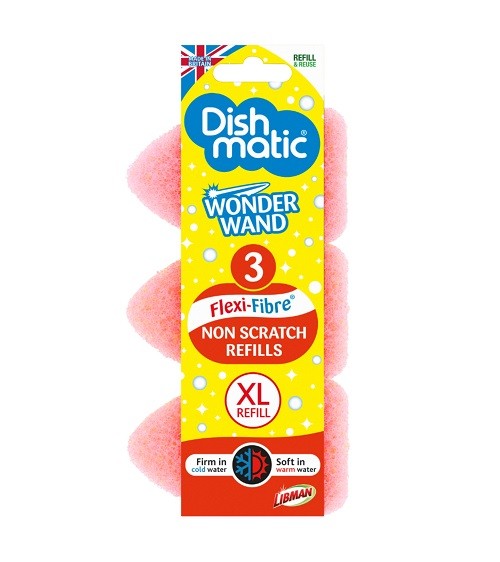 Dishmatic Wonder wand navulsponzen krasvrij 3-pack (1 Stuks)
