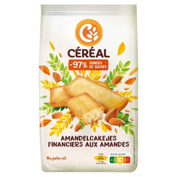 Cereal Amandelcakejes minder suikers (175 Gram)