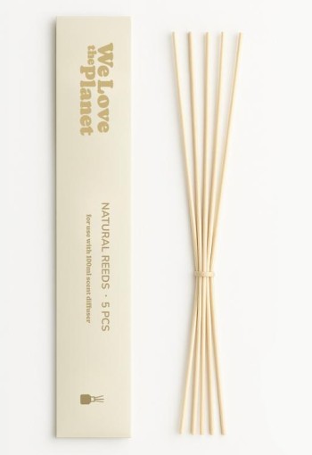 We Love The Planet Natural reeds geurstokjes voor 100ml diffuser (5 Stuks)