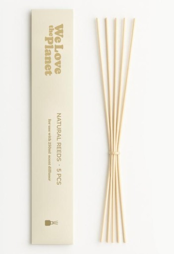We Love The Planet Natural reeds geurstokjes voor 250ml diffuser (5 Stuks)
