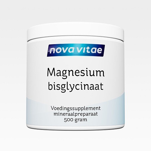 Nova Vitae Magnesium bisglycinaat poeder (500 Gram)
