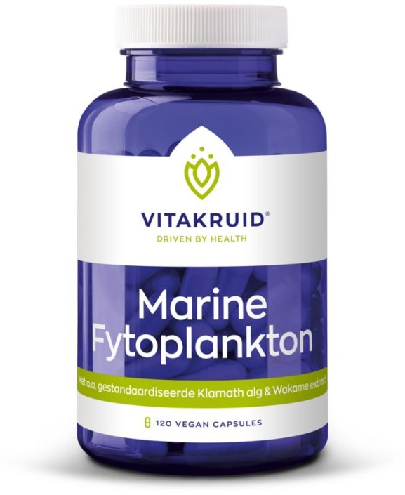 Vitakruid Marine fytoplankton met oa klamath, wakame extract (120 Vegetarische capsules)