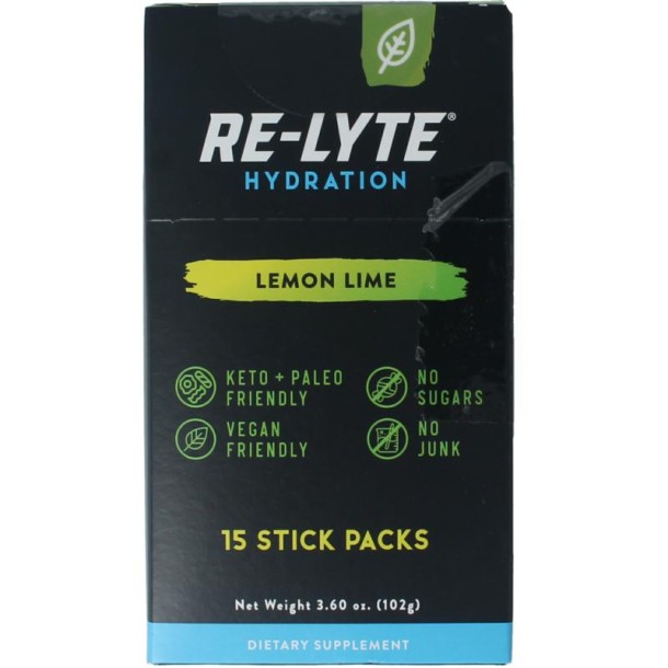 Re-Lyte Hydration drankmix citroen/limoen stick (15 Stuks)