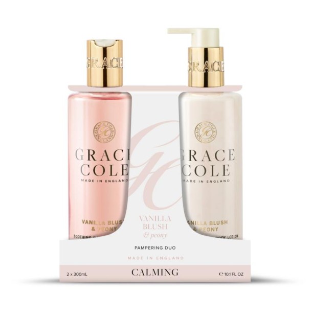 Grace Cole Vanilla blush & peony bodycare duo (2 Stuks)