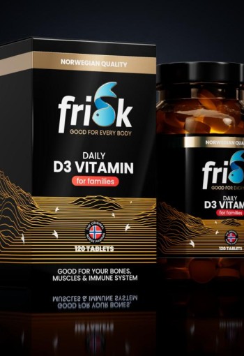 Frisk Vitamine D3 11+ dagelijks (120 Tabletten)