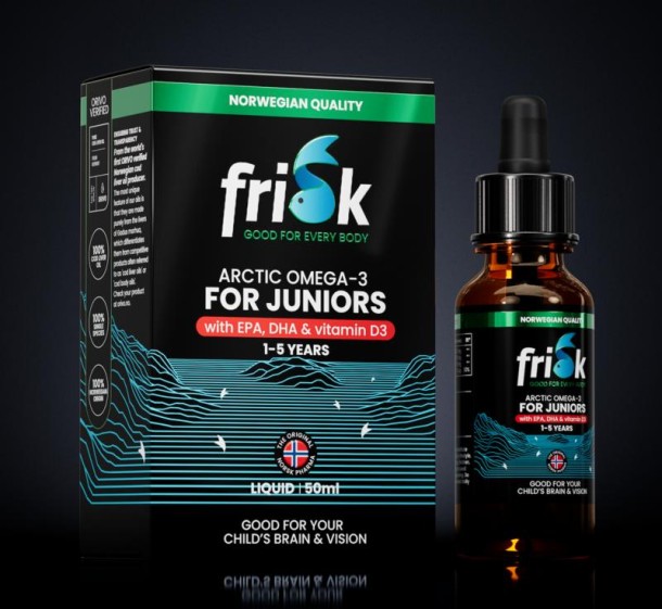 Frisk Omega 3 kinderen – visolie met DHA & D3 (50 Milliliter)