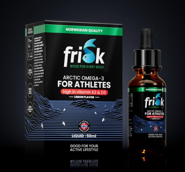 Frisk Omega 3 sporters – visolie met K2 & D3 (50 Milliliter)
