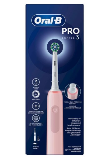 Oral B Tandenborstel elektr Pro 3000 pink cross action (1 Stuks)
