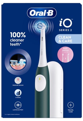 Oral B Elektr tandenborstel iO2 forest green + reisetui (1 Stuks)