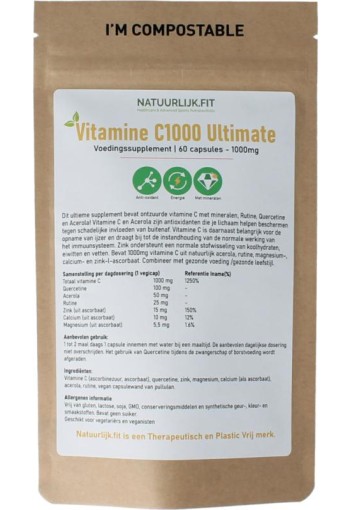 Natuurlijk.fit Vitamine C 1000 ultimate (60 Capsules)