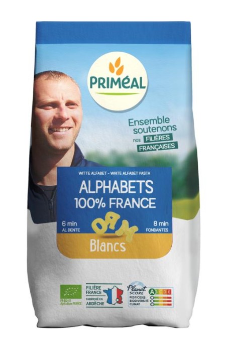 Primeal Alfabetpasta uit Frankrijk bio (500 Gram)