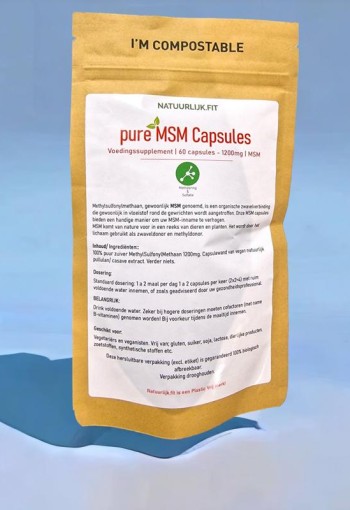 Natuurlijk.fit Pure MSM 1200mg (60 Capsules)