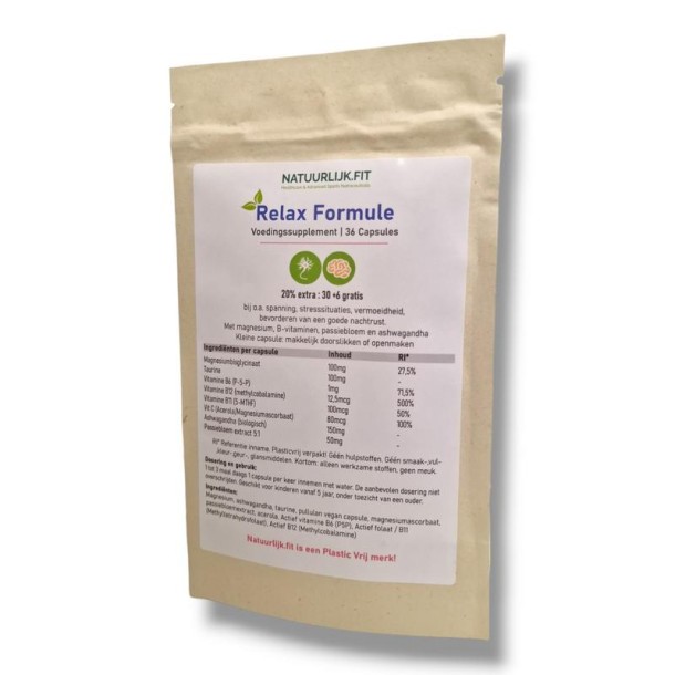 Natuurlijk.fit Relax formule 30+6 gratis (36 Capsules)