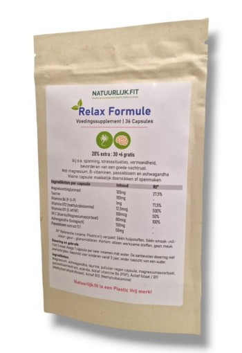 Natuurlijk.fit Relax formule 30+6 gratis (36 Capsules)