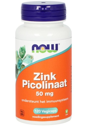 NOW Zink picolinaat 50mg (120 Vegetarische capsules)