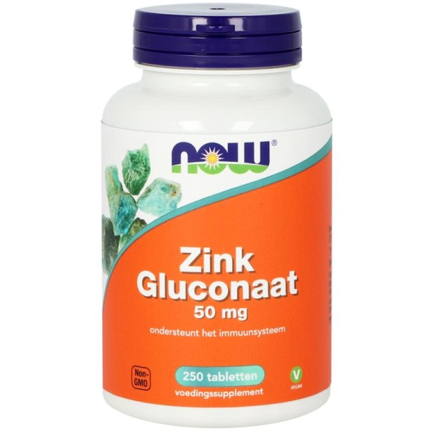 NOW Zink glucoraat 50mg (250 Tabletten)
