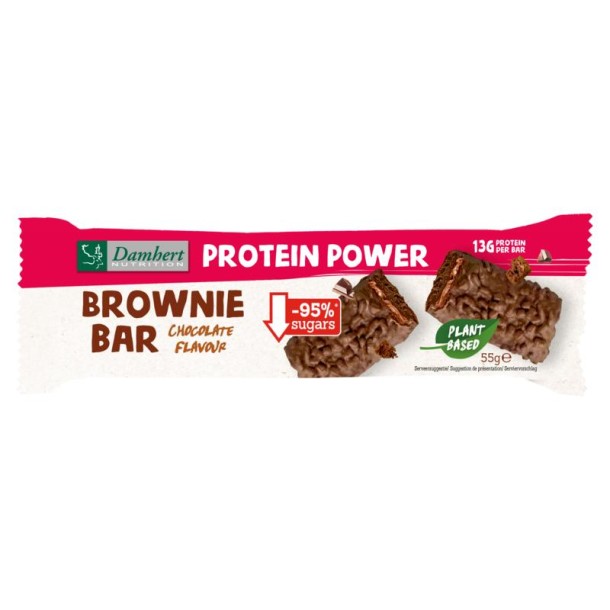Damhert Protein brownie bar glutenvrij (55 Gram)