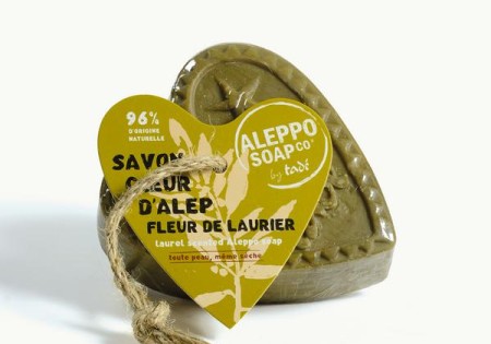 Aleppo Soap Co Savon d'Alep hart fleur de laurier met touw (150 Gram)